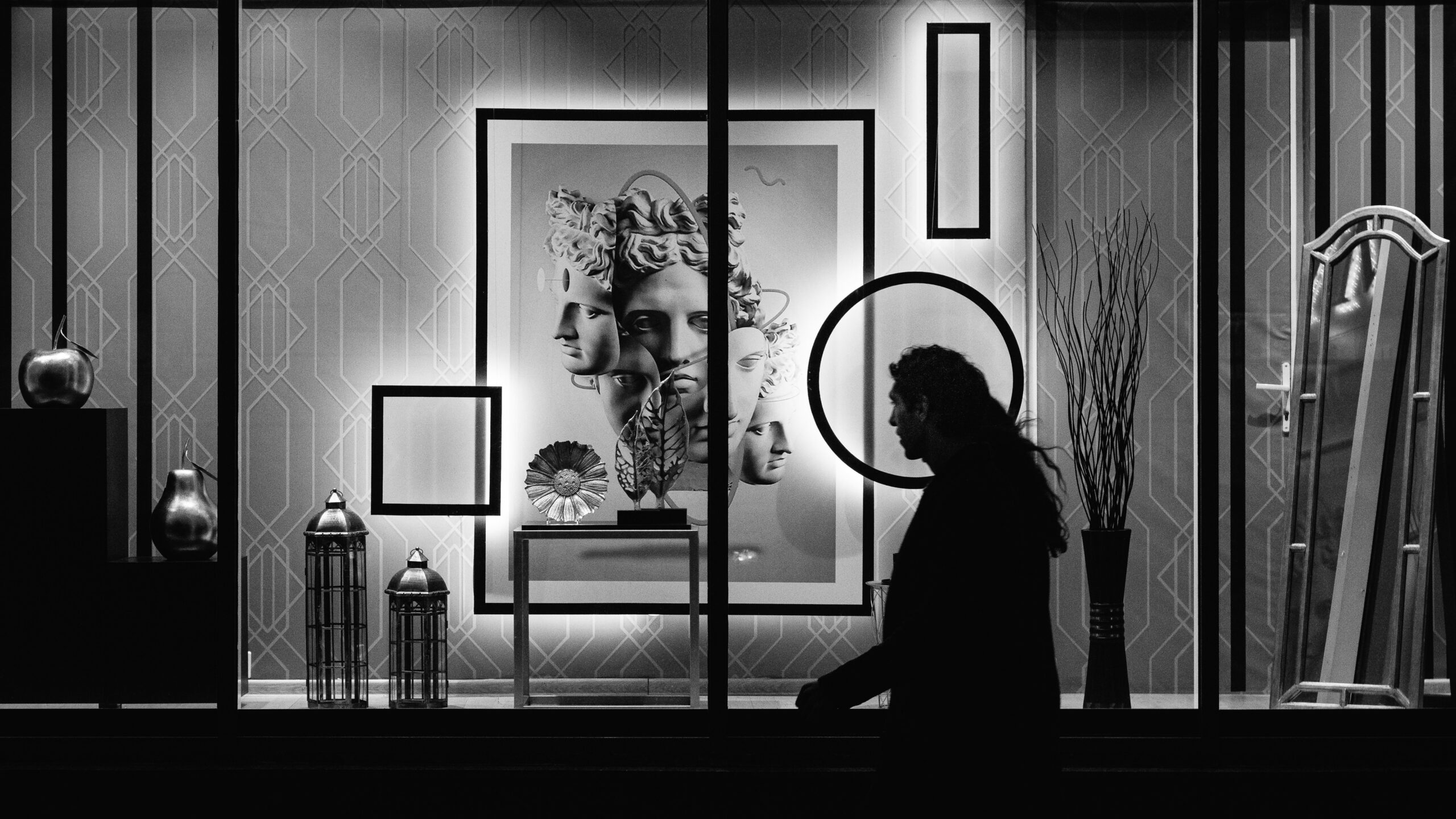 Lone figure at a hotel