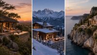 Montage of luxury hotel properties