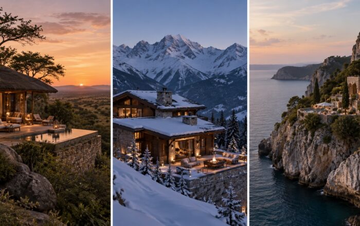 Montage of luxury hotel properties